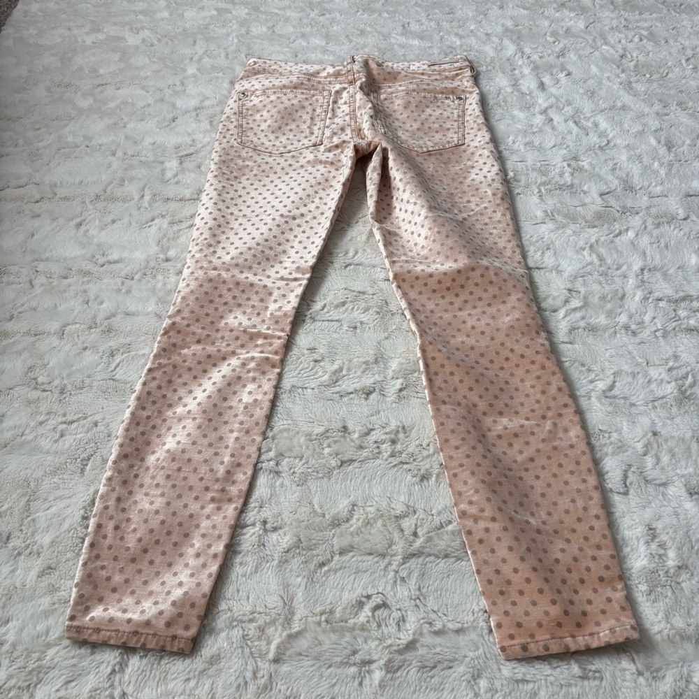 Pilcro Anthropologie Size 27 Velvet Polka Dot High Rise Skinny Jeans - Picture 2 of 6